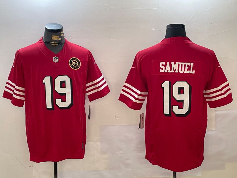 Men San Francisco 49ers #19 Samuel Red three generations 2024 Nike Limited NFL Jersey style 2->san francisco 49ers->NFL Jersey